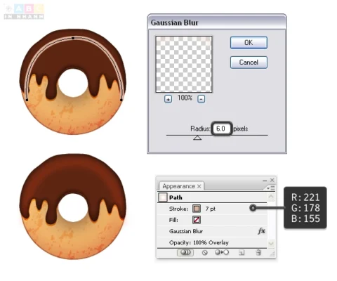 Donut icons tut 08 In Nhanh ABC