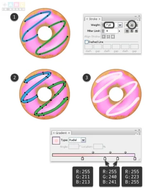 Donut icons tut 28 In Nhanh ABC