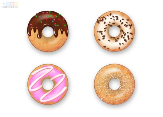 Donut icons tut 32 In Nhanh ABC