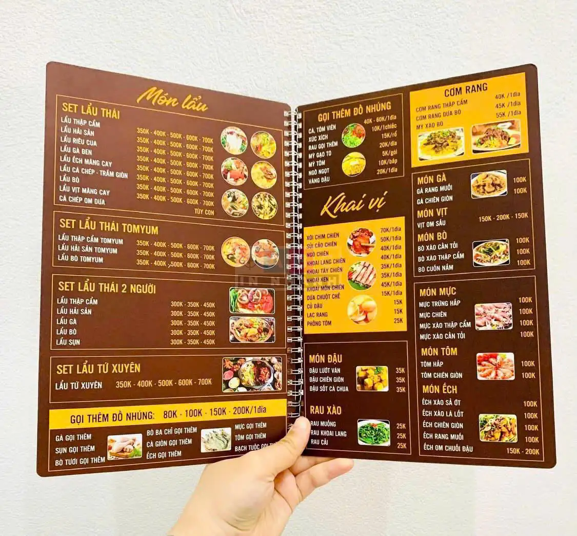 In Menu nhà hàng 09/2026 - Ảnh 2